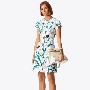 TORY BURCH Ivory Desert Bloom Cotton Shirt Dress, Size 6